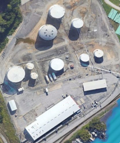 aerial view of a terminal site